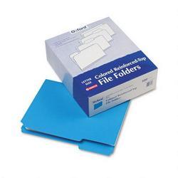 Esselte Pendaflex Corp. Interior Grid File Folders, Top Tab, 1/3 Cut/Assorted, Blue, Letter, 100/Box (ESSR15213BLU)