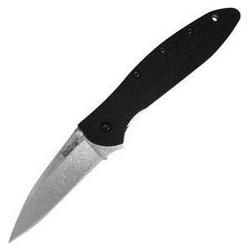 Kershaw K.o. Leek, G-10 Handle, Stone Washed Blade, Plain