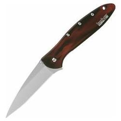 Kershaw K.o. Leek, Red Smoke Aluminum Handle, Plain