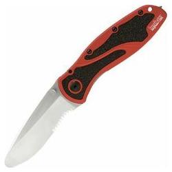 Kershaw K.o. Rescue Blur, Red Handle, Blunt Tip Blade, Comboedge