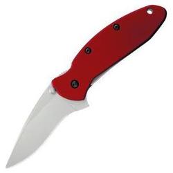 Kershaw K.o. Scallion, Red Anodized Aluminum Handle, Plain