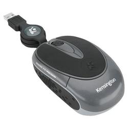 Kensington 72266 Ci25m Notebook Optical Mouse - Optical - USB - 3 x Button - Black, Gray - Pack of 1