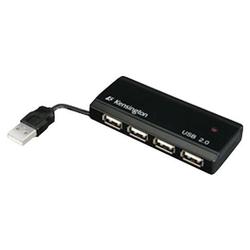 Kensington PocketHub 4 Port USB 2.0 Mini Hub - 4 x 4-pin USB 2.0 - USB - External