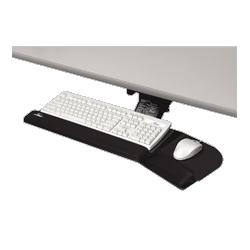 Kelly Computer Supply Keyboard Tray, 21 Track, 28 x9-1/2 x3/4 , Black (KCS39505)