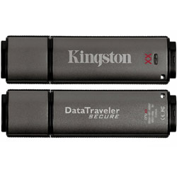 Kingston 8GB DataTraveler Secure with 256bit AES Hardware-Based Encryption USB2.0 Flash Drive - 8 GB - USB