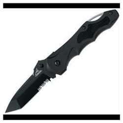 Gerber Kiowa, Nylon Handle, Black Tanto Point Blade, Comboedge