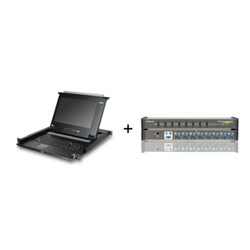 IOGEAR LCD CONSOLE DRAWER AND 8-PORT KVM BUNDLE