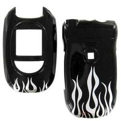 Wireless Emporium, Inc. LG VX8300 Black Flame Snap-On Protector Case Faceplate w/ Clip