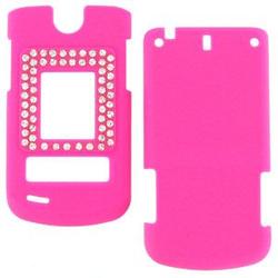 Wireless Emporium, Inc. LG VX8600 Bling Rubberized Hot Pink Snap-On Protector Case Faceplate