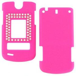 Wireless Emporium, Inc. LG VX8600 Bling Rubberized Hot Pink Snap-On Protector Case Faceplate