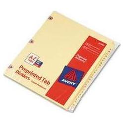 Avery-Dennison Laminated Tab Dividers, Copper Reinforced, Tab Titles A-Z, 11 x 8-1/2, 25/St (AVE24280)