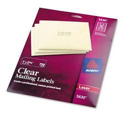 Avery-Dennison Laser Labels, Clear, Mailing, 1 x2-3/4 , 750/BX (AVE05630)