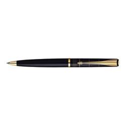 Parker Pen Company/Sanford Ink Company Latitude Ballpoint Pen, Silky Black Lacquer/23K Gold Plated Accents, Medium/Blue (PAR61936)