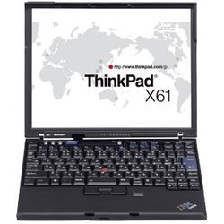 LENOVO Lenovo ThinkPad X61 Notebook - Intel Core 2 Duo T7300 2GHz - 12.1 XGA - 1GB DDR2 SDRAM - 80GB HDD - Gigabit Ethernet, Wi-Fi, Bluetooth - Windows XP Professiona