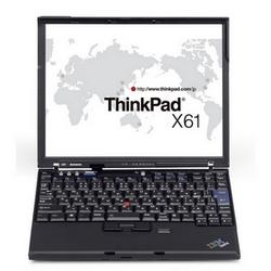 LENOVO Lenovo ThinkPad X61 Notebook - Intel Core 2 Duo T7300 2GHz - 12.1 XGA - 1GB DDR2 SDRAM - 80GB HDD - Gigabit Ethernet, Wi-Fi - Windows Vista Business - Black