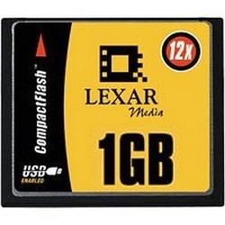Lexar Media 1GB High Speed 12X CompactFlash Card - 1 GB