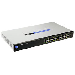 LINKSYS GROUP INC. Linksys SLM224G Managed Ethernet Switch - 24 x 10/100Base-TX LAN, 2 x 10/100/1000Base-T Uplink