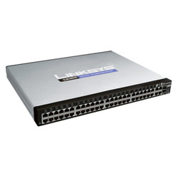 LINKSYS GROUP, INC. Linksys SLM248G4S Gigabit Smart Switch - 48 x 10/100Base-TX LAN, 2 x 10/100/1000Base-T LAN