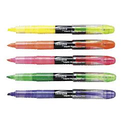 Integra Liquid Ink Highlighter, Chisel Tip, 5EA/Pack, Assorted (ITA30000)