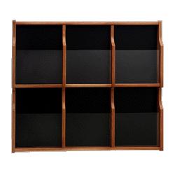 Safco Products Literature Rack, 6 Pocket, 29-1/4 Wx2-1/2 Dx26 H, Mahogany (SAF5707MB)