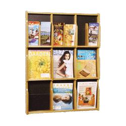 Safco Products Literature Rack, 6 Pocket/Pamphlet,29-1/4 x2-1/2 x38-1/2 ,OK (SAF5705OB)