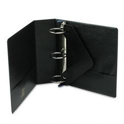 Wilson Jones/Acco Brands Inc. Locking No Gap Round Ring Binder with Label Holder, 3 Capacity, Black (WLJ36449NB)