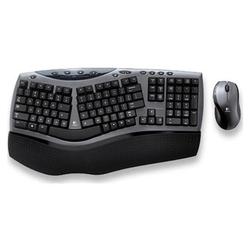 Logitech Cordless Desktop Comfort Laser - Keyboard - Wireless - Mouse - Laser - Type A - USB - Receiver, mini-DIN (PS/2) - - Receiver