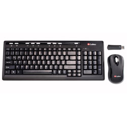 Logitech Inc Logitech Labtec Media Wireless Desktop 800 Keyboard and Mouse - Keyboard - Wireless - Mouse - Optical - Type A - USB - Receiver