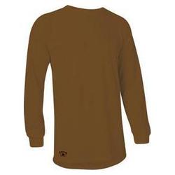 Black Water Gear Loose Fit Long Sleeve Crew Tee, Brown, Large