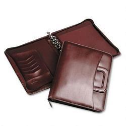 Franklin/At-A-Glance Looseleaf Zippered Organizer, Handle & Pocket,Sierra, 8-1/2 x 11, Burgundy (FDP18704)