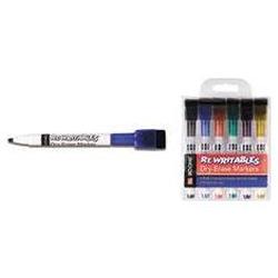 Acco Brands Inc. Low-Odor Rewritables Dry Erase Mini-Marker Set, Six-Color Assortement (BON51659312)