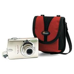 Lowepro Rezo 15 Compact Camera Pouch - Top Loading - MicroFiber - Red, Black