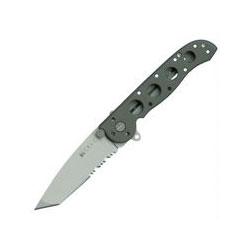Columbia River Knife & Tool M16, Grey Aluminum Handle, 3.13 In. Tanto Blade, Comboedge
