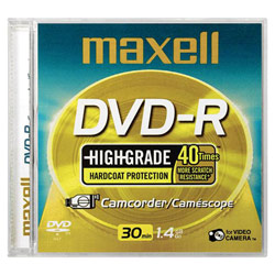 MAXELL CORP OF AMERICA MAXELL DVD-R HIGH GRADE CAM DISC 2PK