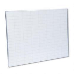 Magna Visual, Inc. Magna Wite™ Schedule Planning Board with 2 x 3 Grid, 48w x 36h, Aluminum Frame (MAVPBFGL6)