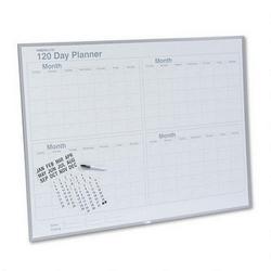 Magna Visual, Inc. Magnalite 120-Day Planning Board with Magnetic Accessories, 48w x 36h, Gray (MAVML342)