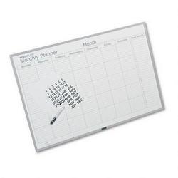 Magna Visual, Inc. Magnalite Monthly Planning Board with Magnetic Accessories, 36w x 24h, Gray (MAVML231)