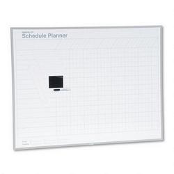 Magna Visual, Inc. Magnalite Schedule Planning Board with Magnetic Accessories, 48w x 36h, Gray (MAVML344)