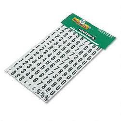 Magna Visual, Inc. Magnetic Board Numbers, 3/4 High Black-on-White, 110/Set (MAVPFN21)