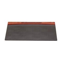 RubberMaid Mahogany Wood & Black Leather Desk Pad, 23-7/8 w x 19-7/8d x 11/16h (ROL81769)