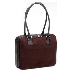 Mango-Tango Mango Tango Chocolate Quilt in Faux Suede Luggage Laptop Bag - Faux Suede - Chocolate