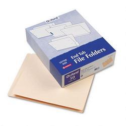 Esselte Pendaflex Corp. Manila End Tab Folders, 3/4 Exp., 2 Fasteners, 1-Ply Tab, Letter Size, 50/Box (ESSTH120U13)