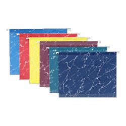 Esselte Pendaflex Corp. Marble Hanging File Folders, 1/5 Tab Cut, Letter, BE/RD/YW (ESS99262)