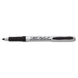 Bic Corporation Mark-It™ Ultra-Fine Tip Permanent Marker, Rubber Grip, Tuxedo Black Ink, Dozen (BICGPMU11BK)