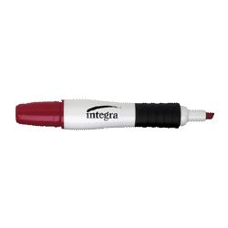 Integra Markers, Dry-Erase, Chisel Point, Rubber Grip, Black (ITA30098)