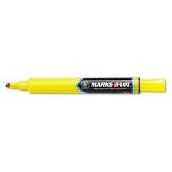 Avery-Dennison Marks-A-Lot® Large Chisel Tip Permanent Marker, Yellow Ink (AVE08882)