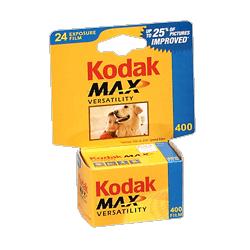 Eastman Kodak Film Max Versatility Film, 400 ASA, 24 Exposure, 4 RL/Pack (KOD1771542)