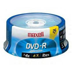 Maxell 16x DVD-R Media - 4.7GB - 25 Pack (638010)
