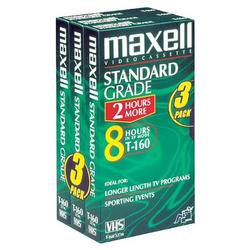 Maxell 213030 Standard Grade VHS Videocassette - VHS - 160Minute