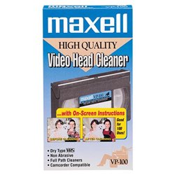 Maxell VP-100 VHS Head Cleaner (Dry) - Head Cleaner